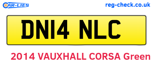DN14NLC are the vehicle registration plates.