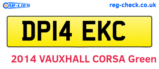 DP14EKC are the vehicle registration plates.