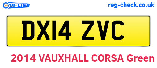 DX14ZVC are the vehicle registration plates.