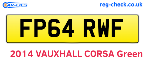 FP64RWF are the vehicle registration plates.