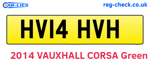 HV14HVH are the vehicle registration plates.