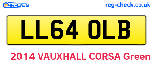 LL64OLB are the vehicle registration plates.