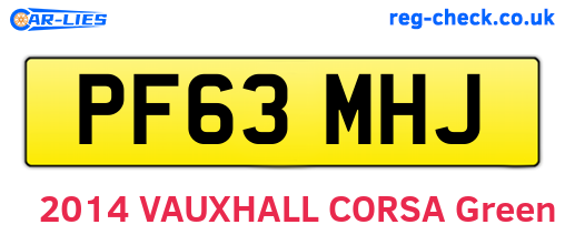 PF63MHJ are the vehicle registration plates.
