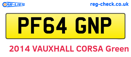 PF64GNP are the vehicle registration plates.