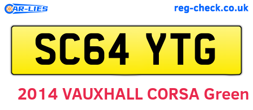 SC64YTG are the vehicle registration plates.