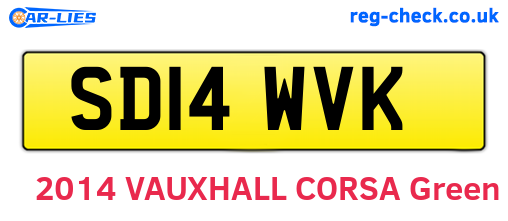 SD14WVK are the vehicle registration plates.