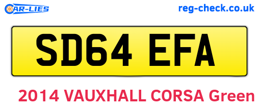 SD64EFA are the vehicle registration plates.