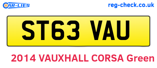 ST63VAU are the vehicle registration plates.