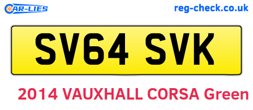 SV64SVK are the vehicle registration plates.