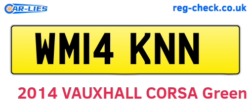 WM14KNN are the vehicle registration plates.