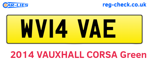 WV14VAE are the vehicle registration plates.
