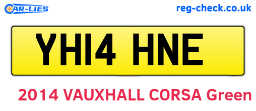 YH14HNE are the vehicle registration plates.