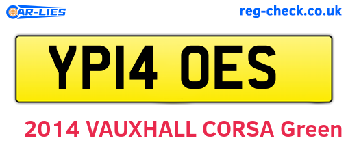 YP14OES are the vehicle registration plates.