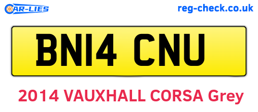 BN14CNU are the vehicle registration plates.