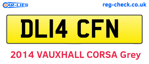 DL14CFN are the vehicle registration plates.