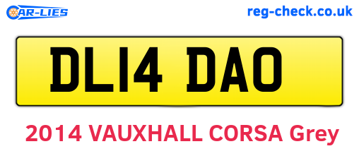 DL14DAO are the vehicle registration plates.