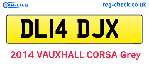 DL14DJX are the vehicle registration plates.