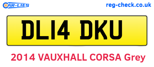 DL14DKU are the vehicle registration plates.