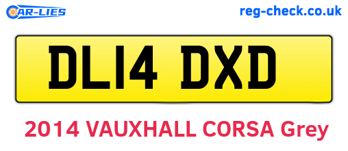 DL14DXD are the vehicle registration plates.