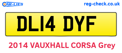 DL14DYF are the vehicle registration plates.