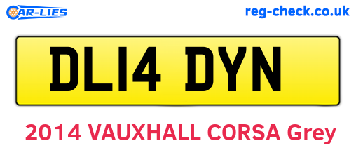 DL14DYN are the vehicle registration plates.