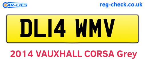 DL14WMV are the vehicle registration plates.