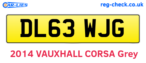DL63WJG are the vehicle registration plates.