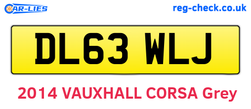DL63WLJ are the vehicle registration plates.