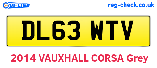 DL63WTV are the vehicle registration plates.