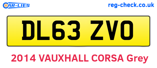 DL63ZVO are the vehicle registration plates.