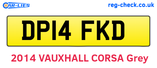 DP14FKD are the vehicle registration plates.