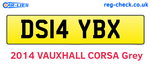 DS14YBX are the vehicle registration plates.
