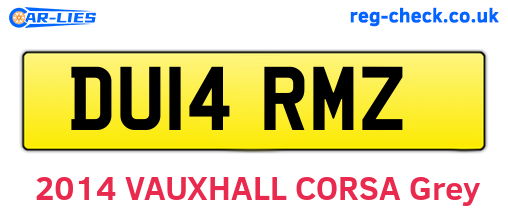 DU14RMZ are the vehicle registration plates.