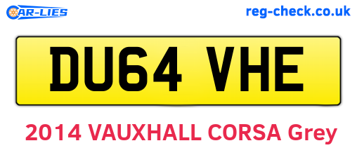 DU64VHE are the vehicle registration plates.