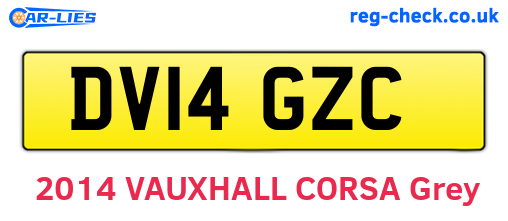 DV14GZC are the vehicle registration plates.