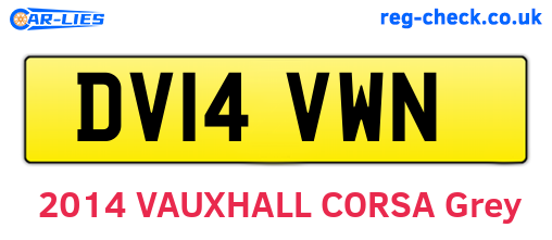 DV14VWN are the vehicle registration plates.