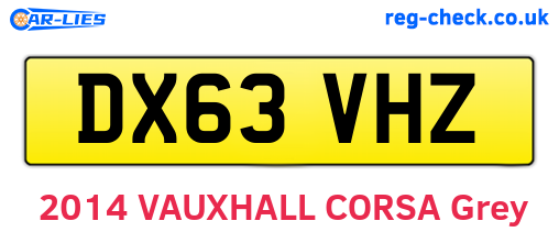 DX63VHZ are the vehicle registration plates.