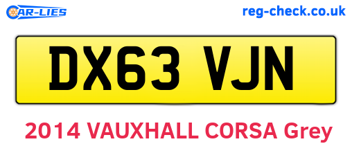 DX63VJN are the vehicle registration plates.