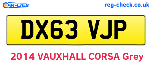 DX63VJP are the vehicle registration plates.