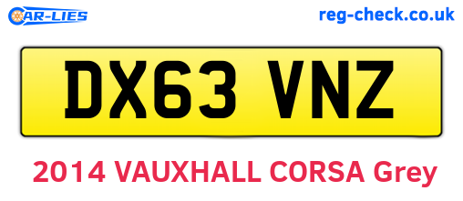 DX63VNZ are the vehicle registration plates.