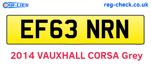 EF63NRN are the vehicle registration plates.