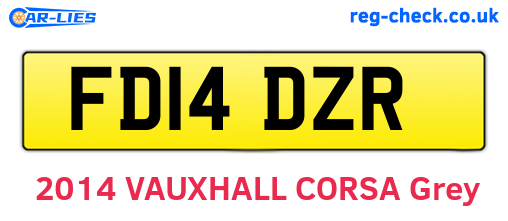 FD14DZR are the vehicle registration plates.