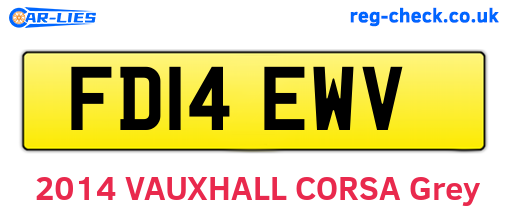 FD14EWV are the vehicle registration plates.