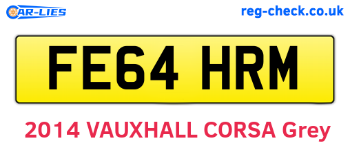 FE64HRM are the vehicle registration plates.
