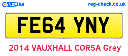 FE64YNY are the vehicle registration plates.