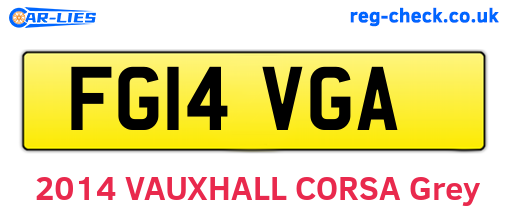 FG14VGA are the vehicle registration plates.