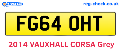 FG64OHT are the vehicle registration plates.