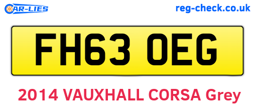 FH63OEG are the vehicle registration plates.
