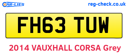 FH63TUW are the vehicle registration plates.