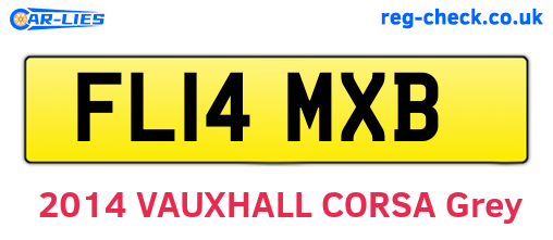 FL14MXB are the vehicle registration plates.